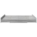 vidaXL Cadre de lit avec rangement Sonoma gris 140 x 190 cm