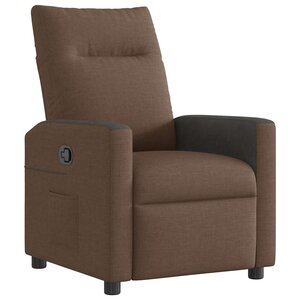 vidaXL Fauteuil inclinable Marron Tissu