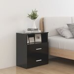 vidaXL Tables de chevet 2 Pièces Noir 50x32x60 cm
