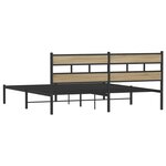 vidaXL Cadre de lit en métal sans matelas chêne sonoma 183x213 cm