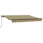 vidaXL Auvent Rétractable Vert et Jaune et Anthracite