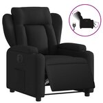 vidaXL Fauteuil inclinable électrique Noir Tissu