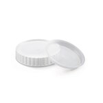 Pot plastique carré blanc opaque à large ouverture 250 ml (lot de 100)