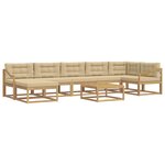 vidaXL Ensemble de canapés d'extérieur 8 Pièces Blanc et Beige