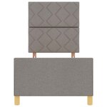 vidaXL Cadre de lit avec tête de lit Taupe 80 x 200 cm tissu