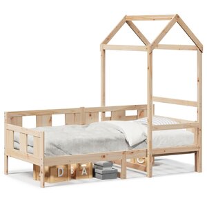vidaXL Lit de jour avec toit sans matelas 80x200 cm bois massif