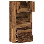 vidaXL Haut Armoire Bois ancien 80 x 33 x 150 cm Bois d'ingénierie