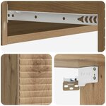 vidaXL Table d'appoint murale Chêne artisanal 87 5 x 34 5 x 17 cm