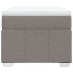 vidaXL Sommier à lattes de lit avec matelas Taupe 80x200 cm Tissu