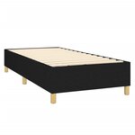 vidaXL Sommier à lattes de lit et matelas et LED Noir 90x200 cm Tissu