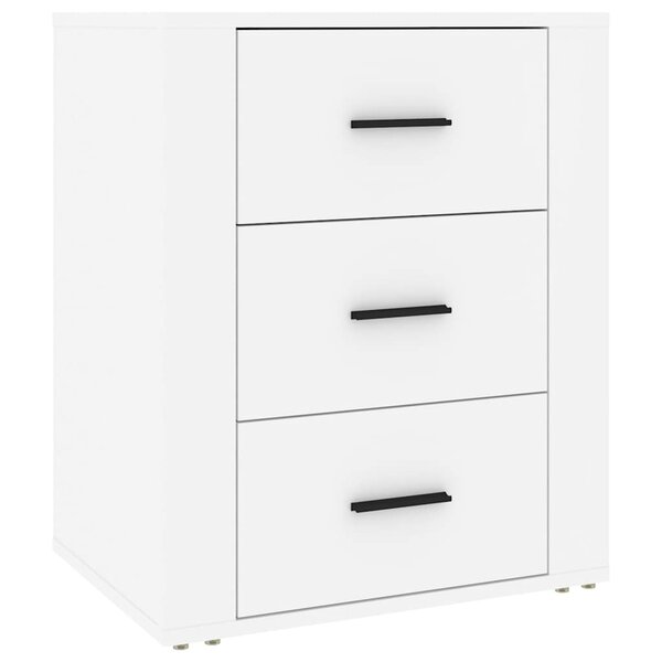 vidaXL Table de chevet Blanc 50x36x60 cm Bois d'ingénierie