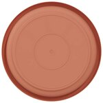 vidaXL Plateau à fleurs rond 6 Pièces Rouge brique Ø 14 x 2 cm Plastique