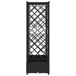vidaXL Lit Élevé avec Treillis et Toit Noir 202 5 x 40 x 123 cm PP