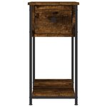 vidaXL Table de chevet chêne fumé 30x60x60 cm bois d'ingénierie