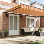 vidaXL Auvent Rétractable Jaune et Orange 500 × 300 cm