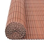 vidaXL Clôture de jardin Double face PVC 90 x 300 cm Marron