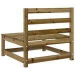 vidaXL Canapés de jardin sans accoudoirs 3 Pièces bois de pin imprégné