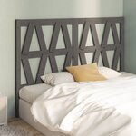 vidaXL Tête de lit Gris 126x4x100 cm Bois massif de pin