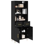 vidaXL Haut Armoire Chêne noir 69 5 x 34 x 180 cm Bois d'ingénierie