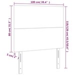 vidaXL Têtes de lit 2 Pièces Bleu foncé 100x5x78/88 cm Velours
