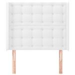 vidaXL Tête de lit avec oreilles Blanc 83x16x118/128 cm Similicuir