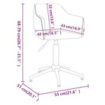 Vidaxl chaise pivotante de salle à manger marron tissu