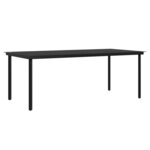 vidaXL Ensemble à manger de jardin coussins 9 Pièces Marron/noir