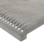 vidaXL Tête de lit avec oreilles Gris clair 93x23x78/88 cm Velours