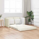 vidaXL Canapé-lit avec coussin Crème 122 x 70 x 60 cm Velours