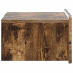 vidaXL Cabinet de chevet mural Chêne fumé 49 x 34 5 x 24 cm