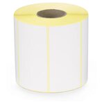 Étiquette papier blanc mat pour imprimante jet d'encre couleur 100 x 50 mm diamètre 40 mm (lot de 625)