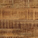 vidaXL Table à manger Bois de manguier brut massif et Acier 120 cm