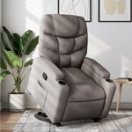 vidaXL Fauteuil inclinable taupe tissu