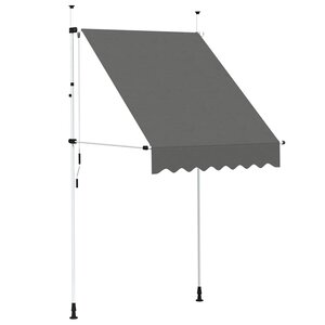 vidaXL Auvent manuel rétractable 150 cm Anthracite