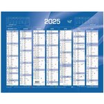 Calendrier de banque 430 x 335 mm 2 Faces Bleu Quovadis