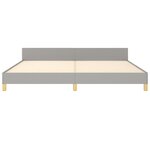 vidaXL Cadre de lit avec tête de lit Gris clair 200x200 cm Tissu