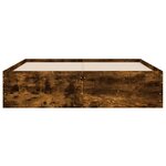 vidaXL Cadre de lit et tiroirs chêne fumé 120x190 cm bois d'ingénierie