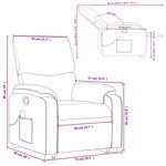 vidaXL Fauteuil de massage inclinable Gris foncé Tissu