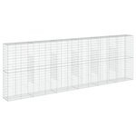vidaXL Panier gabion avec couvercle 600x50x200 cm fer galvanisé