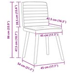 vidaXL Chaises à manger lot de 2 gris nuage tissu