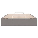 vidaXL Cadre de lit ottoman sans matelas taupe 120x200 cm tissu