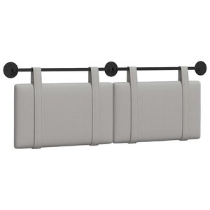 vidaXL Tête de lit suspendue Gris nuage Tissu