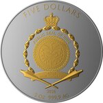 Pièce de monnaie en Argent 5 Dollars g 62.2 (2 oz) Millésime 2024 Earth EARTH