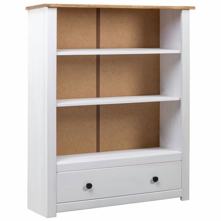 vidaXL Bibliothèque Blanc 80x35x110 cm Pin massif Assortiment Panama