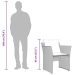 vidaXL Chaise de jardin avec tabouret beige résine tressée