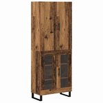 vidaXL Haut Armoire 2 Pièces Bois Ancien 69 5 x 34 x 180 cm