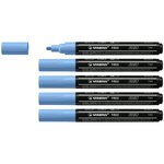 Marqueur pointe moyenne FREE acrylic T300 bleu cobalt x 5 STABILO