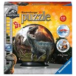 Jurassic world puzzle 3d ball 72 pieces - ravensburger - puzzle enfant 3d sans colle - des 6 ans