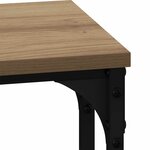 vidaXL Table basse gigogne 3 Pièces chêne artisanal 50.5 x 35 x 53 cm