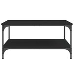 vidaXL Table basse noir 80x80x40 cm bois d'ingénierie